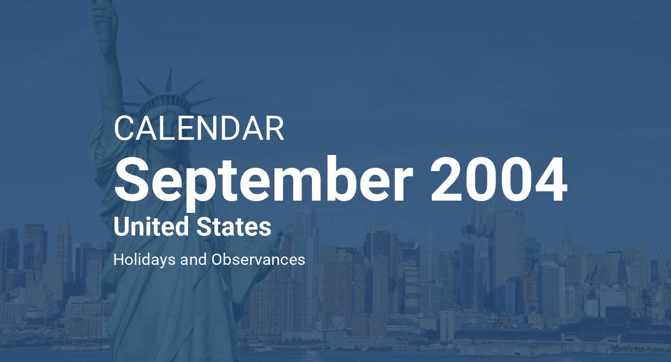 September 2004 Calendar United States
